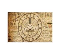 HIMGZXGWQ Gravity Falls Poster vintage Peinture décorative sur toile Art mural pour salon, chambre à coucher, art mural, impression d'image moderne, décoration de salle familiale, 60 x 90 cm