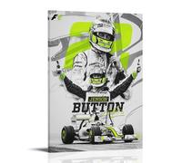 HIMGZXGWQ Jenson Button Poster Peinture décorative sur toile Art mural pour salon, chambre à coucher, art mural, impression d'image moderne, décoration de salle familiale, 60 x 90 cm