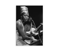 HIMGZXGWQ Nina Simone - Poster noir et blanc - Peinture décorative sur toile - Pour salon, chambre à coucher, chambre à coucher - Impression d'image moderne - Décoration de salle familiale - 30 x 45