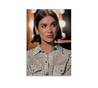 HIMGZXGWQ Pop Singer Dua Lipa Shorthair Poster décoratif sur toile pour salon, chambre à coucher, art mural, impression photo, moderne, décoration de salle familiale, 60 x 90 cm
