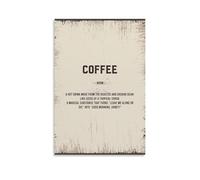 HIMGZXGWQ Poster avec citations de café - Peinture décorative sur toile - Pour salon, chambre à coucher, art mural - Impression d'image moderne - Décoration de salle familiale - 20 x 30 cm