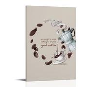 HIMGZXGWQ Poster de café et citations Peinture décorative sur toile Art mural pour salon, chambre à coucher, art mural, impression d'image moderne, décoration de salle familiale, 50 x 75 cm