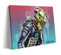 HIMGZXGWQ Poster de légende Valentino Rossi - Peinture décorative sur toile - Pour salon, chambre à coucher, chambre à coucher, art mural - Impression d'image moderne - Décoration de chambre familiale