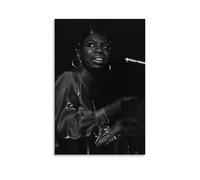 HIMGZXGWQ Soul Singer Nina Simone Poster décoratif sur toile pour salon, chambre à coucher, art mural, impression photo, moderne, décoration de salle familiale, 60 x 90 cm