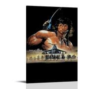 HIMGZXGWQ Sylvester Stallone Rambo Poster décoratif sur toile pour salon, chambre à coucher, art mural, impression photo, moderne, décoration de salle familiale, 40 x 60 cm