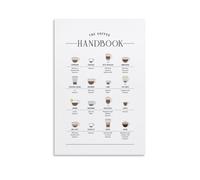 HIMGZXGWQ The Handbook of Coffee Poster Peinture décorative sur toile Art mural pour salon, chambre à coucher, art mural, impression d'image moderne, décoration de salle familiale, 50 x 75 cm