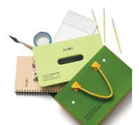 HIMI Gouache Lot de 80 accessoires de peinture d'art professionnel avec 72 couleurs, 3 pinceaux, palette, couteau à dessin, tampon de gouache, buaket pliable, Go Pack, excellent kit pour artistes