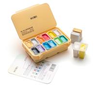HIMI Gouache Paints Lot de 12 peintures métalliques 12 ml Design Gouache Cup Non Toxique Peinture pour toile et papier, fournitures d'art pour professionnels et débutants