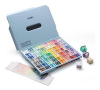 HIMI Kit de peinture gouache 112 couleurs, 12 ml, non toxique, pour toile et papier, fournitures artistiques pour professionnels, étudiants, enfants (bleu glacier)