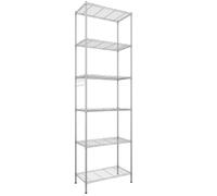 Himimi Étagère à 6 Niveaux en Fil métallique pour Garage, Cuisine, Salon, Salle de Bain, 21,26 L x 11,42 l x 62,99 H Noir