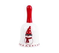 Himissy Cloche de Noël en Porcelaine, Sonnette Clochette Noël, Christmas Bell, Cloche à Main, Clochette de Table avec Poignée pour Restaurant, École, Hôtel, Cuisine, Décoration et Cadeau Festi