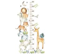 Himki Toise de mesure pour enfants - Sticker mural pour chambre d'enfant - Motif animaux de la forêt - Cadeau de croissance pour garçons et filles - Échelle de 50 à 150 cm (animaux de la jungle)