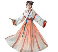 HIMKSRE Costume de fée Hanfu Traditionnel Chinois for Femme, Tenue de Danse Hanfu de la Dynastie des Song Antiques, Grande Taille XXL(Brown1,L)