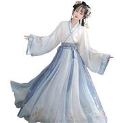 HIMKSRE Costume de fée Hanfu Traditionnel Chinois for Femme, Tenue de Danse Hanfu de la Dynastie des Song Antiques, Grande Taille XXL(Black1,S)