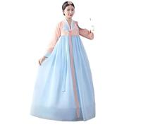 HIMKSRE Costume Traditionnel coréen Hanbok for Femme, Ensemble de Costumes de Cour de Style Ethnique, de Danse et de Performance(Pink,M)