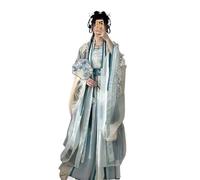 HIMKSRE Ensemble chemise à manches longues imprimée Hanfu chinois for femme, robe de carnaval féerique cosplay(Green,M)