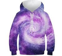 HIMKSRE Sweat à Capuche imprimé 3D Future Cars for garçons et Filles, Pull avec Poches(Style-2,160)
