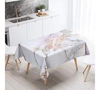 Himlaya Nappe de Table Style de 3D Marbre Impermeable, Nappe Rectangulaire Anti Tache, Anti-Poussière Rectangle Nappes pour Jardin Picnic Party Restaurants (Marbre Rose,140x180cm)