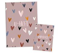 HIMMEL.HERZ.PAPIER Housse de carnet de santé avec housse pour carnet de vaccination - Lot de 3 - Housse de qualité supérieure pour carnet d'examen et carnet de vaccination de votre enfant - Cœur