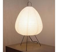 himmel Lampe de table en papier de riz, ampoule 3000 K incluse dans des lampes Akari japonaises rondes faites à la main, lanterne en papier blanc, lampe de bureau avec ombre en papier Wabi Sabi pour
