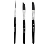 Himmlfel Pinstriping Pinceaux Peinture de 3 Tailles (01, 02, 03), Pinceaux pour Les Acrylique Aquarelle Gouache,Pinceau Peinture Professionnels pour Dessiner des Rayures,des Lettres et des Chiffres