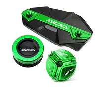 HIMNIL Couvercle De Réservoir Principal De Cylindre De Liquide De Frein Et De Moto, Bouchon De Remplissage D'huile pour Kawasaki Z800 2013 - 2016 (Color : 1 Set- Green)