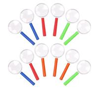 HIMOMO 12 Pièces Loupe Enfant Mini Loupe,Portable Grossissement 5X Loupe Grossissante Loupe Colorée,Loupe Enfant Insecte pour La Maison, L'école, L'extérieur