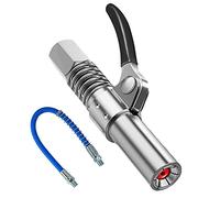 HIMOMO G Coupler Pistolet à Graisse,Pompe à Graisse Manuelle Pistolet Graisseuravec Buse de Pistolet à Graisse avec Tuyau de 30 cm pour Toutes Sortes de Machines à Graisse
