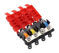 HIMOZEAN Porte-fusibles Midi à 3 compartiments en cuivre pour voiture, bateau, camping-car, caravane, remorque, camping-car, boîte à fusibles Midi avec fusibles 30 A, 60 A, 100 A