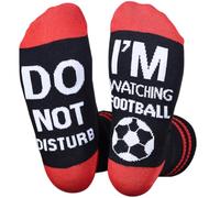 Himozoo Chaussettes amusantes « Do Not Disturb I'm Watching Football » brodées, petits cadeaux pour hommes et femmes, cadeaux de Noël d'anniversaire fête des pères, chaussettes fantaisie pour mari