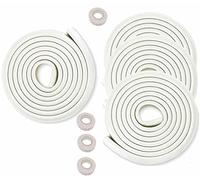 HIMRY 20 Mètre Rouleau en Mousse Anti Choc Protecteurs Bords de Table, L-Forme Rouleau Mousse Bord Protecteur, Anti-Crash Protection sur Bords De Table, 4x5m, Off Blanc KXD7000 Off White