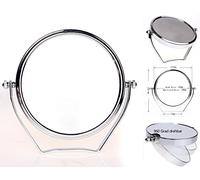 HIMRY KXD3102-10x Miroir cosmétique Design pivotant à 360° 2 miroirs : Normal et grossissement 10x Ø 13 cm Chromé