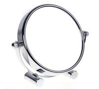 HIMRY Miroir cosmétique sur Pied, Grossissement x7, Compact Miroir de Table, 6 inch, orientable sur 360°, 100% et 700%, Chrome, Miroir de Ø 15,3 cm, KXD3142-7x