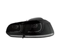 Himwqfuh Feux Arrières Pour VW Pour Golf 6 2009-2013 Bloc Optique Arrière Avec Feux Stop Clignotants Et À LED Feu Arrière Voiture(Black)