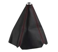 Himwqfuh Levier Vitesse Voiture Colliers De Levier Vitesse Manuels Pour Voiture Couvre Bottes 16 Mm Universels En Cuir PU(Red stitching)