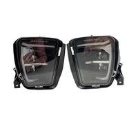 Himwqfuh Phare Avant Pour Dodge Pour Ram 1500 2013-2018 Accessoires Voiture 2 Pièces Noir LED Feux Croisement Antibrouillard Lampes Auxiliaires Avec DRL Blanc 6000K(2PCS Black)