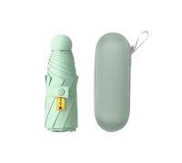 Hinapan 1 Morceau de Mini Pluie de Voyage, Petit Parapluie avec Capsule, écran de Pluie de Poche, Parasol Portable léger, Protection UV, pour Femmes, Hommes, enfan (Grün)