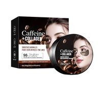 Hinapan 30 Paire Masque pour les Yeux à la Caféine, Patchs Hydrogel Anti-Cernes et Anti-Poches, Soin Raffermissant et Lissant pour le Contour des Yeux