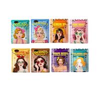 Hinapan Pack de 8 Masques Visage Multifonctions, Soin Complet Hydratant, Nutrition et Éclat, Lot Variété pour Tous les Besoins, Effet Peau Reposée, Douce et Lumineuse, Soin Quotidien Visage