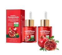 Hinapan Sérum Grenade Peptides, 2 Pièces Sérum Hydratant Lumineux, Capture l'Éclat de la Jeunesse et Laisse la Peau Délicate, Repulpée et Radieusement Hydratée, Soin Quotidien Naturel