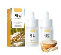 Hinapan Sérum Lumière, 2 Pièces Sérum Vitamine C et Son de Riz, Il Améliore les Teints Ternes, Revitalise et Laisse la Peau Visiblement Plus Lumineuse, Douce et Éclatante de Jeunesse