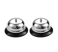 Hinapan Set De 2 Pièces Sonnette De Dîner De Service De Table, Sonnette D'appel À La Réception, Sonnette De Table en Acier Inoxydable, Sonnette De Service De Restaurant