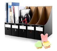 Hinataa fichier Magazine, support de 5 pcs papier kraft, Magazine de dossier de fichiers, stockage Organiseur Trieur étagère de rangement Noir