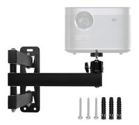HINATDD Support Mural pour Projecteur, Support de Projecteur Pliable 40cm, Support Retroprojecteur Plafond à 360° Réglable avec Vis de 1/4 Pouce pour Salle de Cinéma, Chambre à Jouer, Bureau