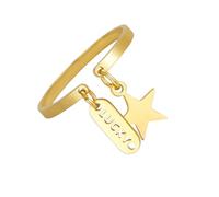 HINAYOSAN Bague d'ouverture géométrique en forme d'étoile - Bijoux de main - Texture en alliage - Convient aux amateurs de mode - Réglable, lucky, Comme décrit, Comme décrit.