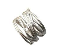 HINAYOSAN Bagues torsadées tendance avec motif artistique - Taille réglable - Pour les types de doigts - Style enveloppant sophistiqué