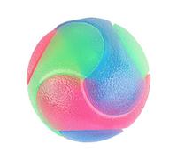 HINAYOSAN Balle d'interaction lumineuse résistante à la mastication pour chiots et chats en caoutchouc sûr rebondissant clignotant pour divertir les animaux de compagnie rebondissant en intérieur