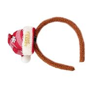 HINAYOSAN Bandeau fantaisie avec nœud pour fête - Chapeau de Père Noël à paillettes - Flocon de neige - Accessoires photo - Cosplay - Serre-tête de Noël pour femmes adultes et filles