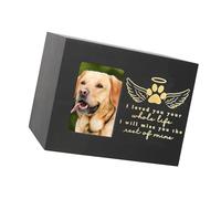 HINAYOSAN Boîte à cendres en résine pour animaux de compagnie avec photo de chat - Personnalisable - Souvenir - Boîte funéraire pour propriétaires d'animaux en deuil