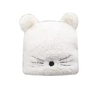 HINAYOSAN Bonnet en peluche berbère pour femme - Bonnet doux et chaud - Motif tête de mort - Activité de plein air - Adolescente - Jolie coiffe de voyage chaude pour l'hiver, blanc, Taille unique